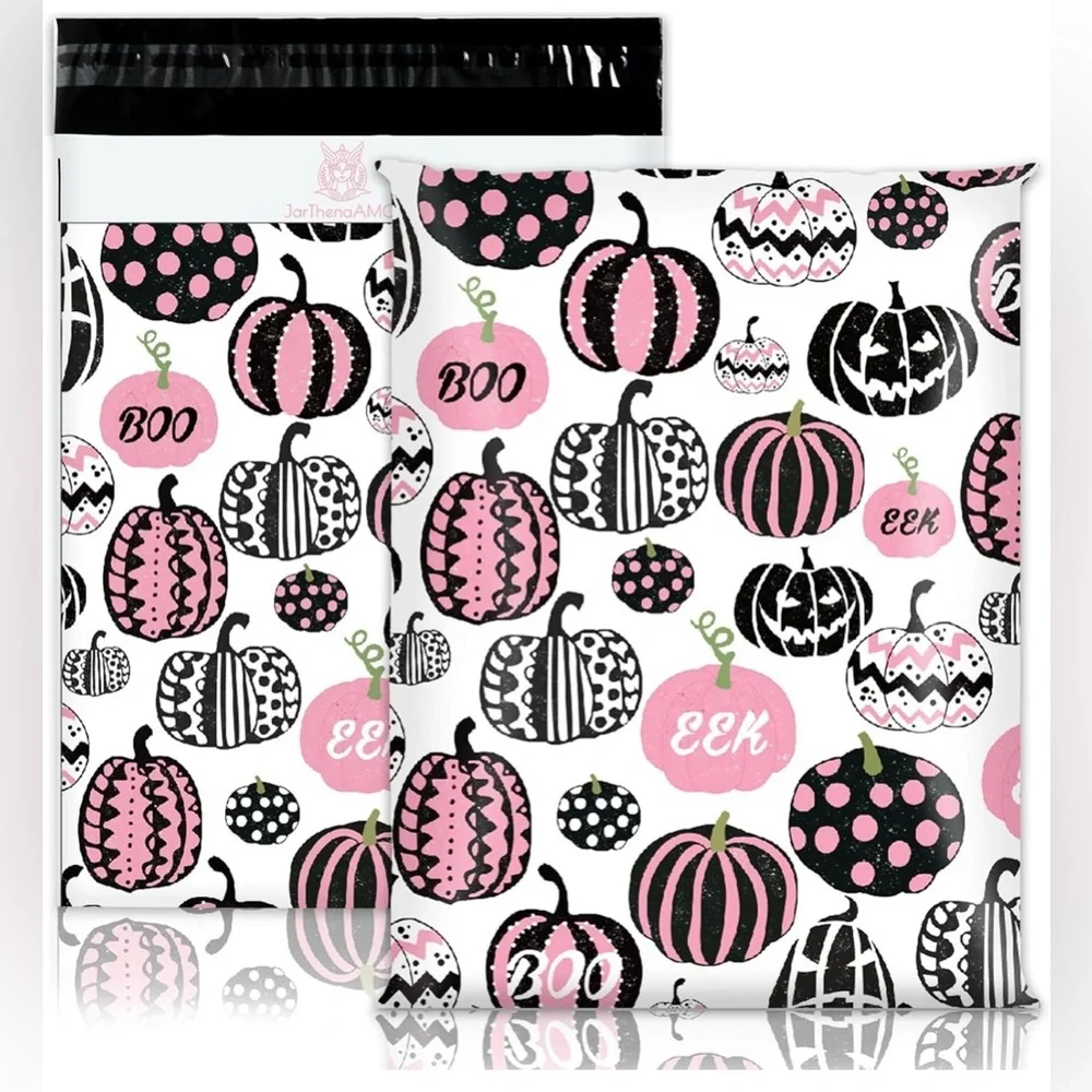 10 Count - 10x13 Polymailers (5/PINK PUMPKINS) + 5/ORANGE PUMPKINS)